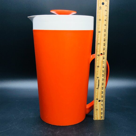 Vintage 60s THERM WARE USA Orange Pitcher: Insulated Plastic Jug -David Douglas - Picture 11 of 11